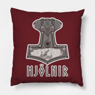 Mjolnir Norse Mythology Thor Hammer Viking Nordic Pillow