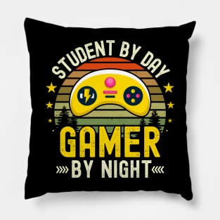 student Lover by Day Gamer By Night For Gamers Pillow