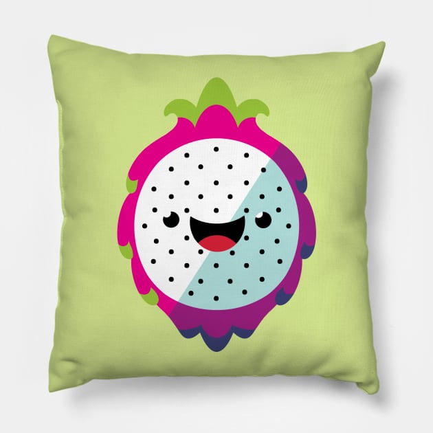 Dragon Fruit / Pitaya - Open Pillow by ginaromoart