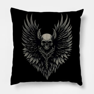 Gothic Emo Skeleton Satanic Occult Dark Art Witchy Gothic Pillow