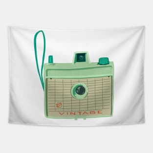 Mint Vintage Camera Tapestry