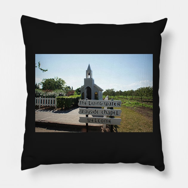 Living Water Wayside Chapel Niagara Pillow by fantastic-designs