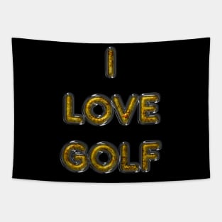 I Love Golf - Yellow Tapestry