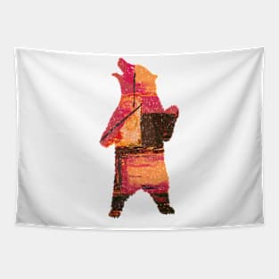 Colorful mama bear Tapestry