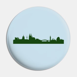 COLOGNE Skyline in forest green Pin