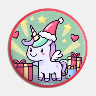 Cute Christmas Unicorn Pin