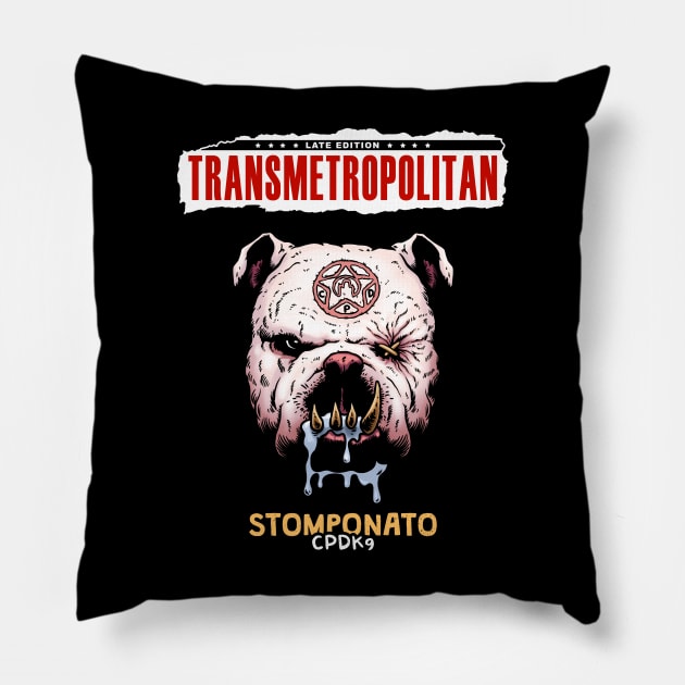 Transmetropolitan Stomponato Police Dog Pillow by Scud"