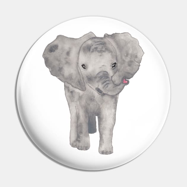 Cute Elephant Pin by Wild Tangents