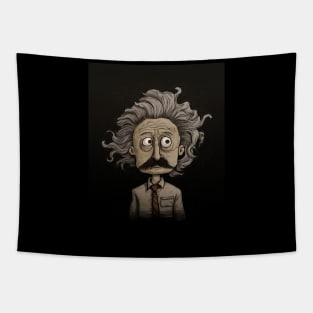 Genius Unleashed-Abstract Einstein Portrait 2 Tapestry