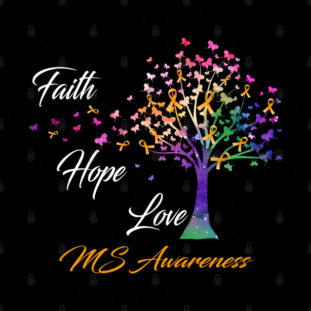 Faith Hope Love MS Awareness Support MS Warrior Gifts by ThePassion99