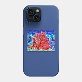 Trees in Red and Blue Phone Case