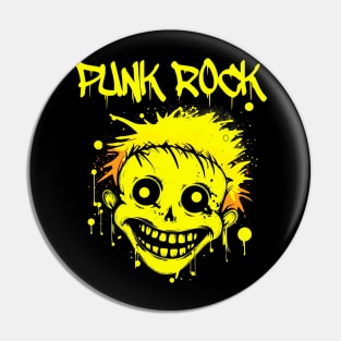 Punk Rocker Trippy Face - Punk Rock Pin