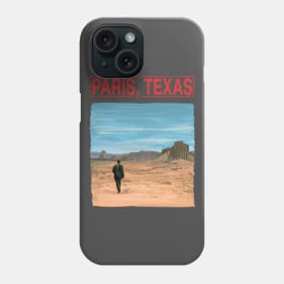 Paris Texas Movie Illustration with Title Phone Case