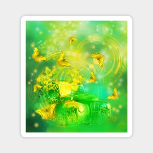 Dream wreck with butterflies Magnet