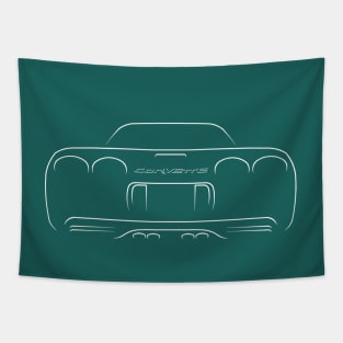 Chevrolet Corvette C5 Z06 - Rear Stencil, white Tapestry