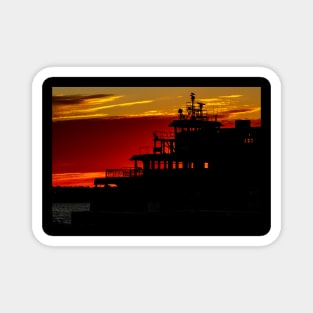 Staten Island Ferry Silhouette Magnet