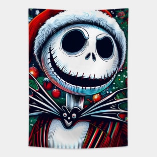 Elevate Your Holidays: Unique Jack Skellington Christmas Art for a Whimsical Celebration! Tapestry