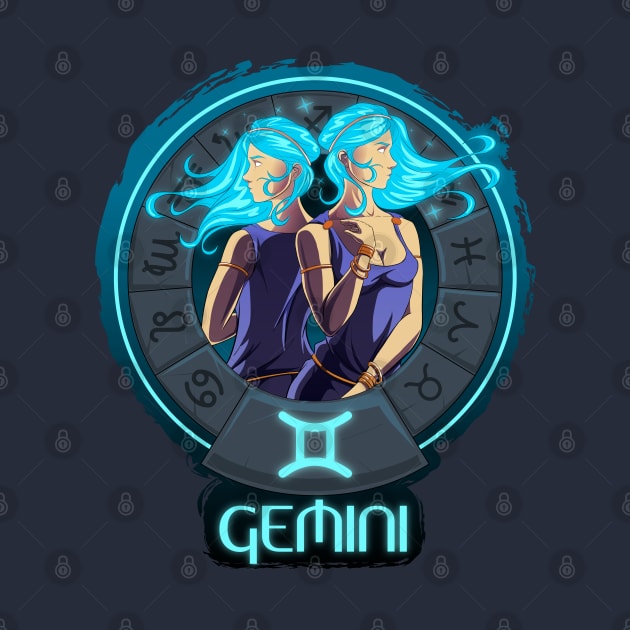 Beautiful Gemini Geek Zodiac Signs Horoscope Astrology by Canache Shop