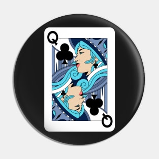 Queen of Clubs Pin