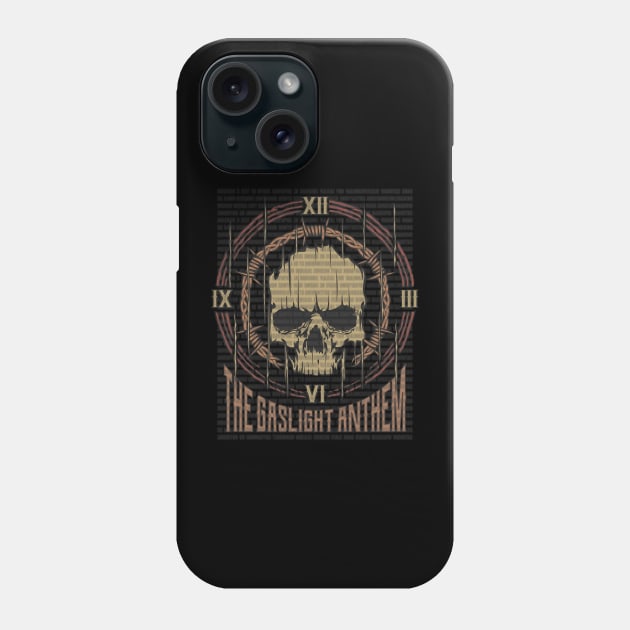 The Gaslight Anthem Vintage Skull Phone Case by darksaturday