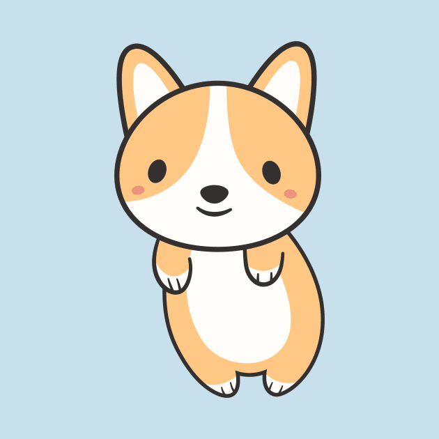 Kawaii Cute Adorable Corgi Dog by happinessinatee