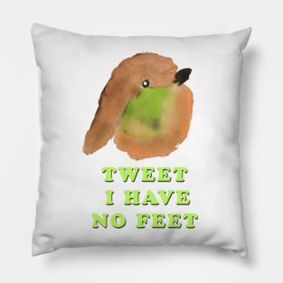 Tweet No Feet Pillow