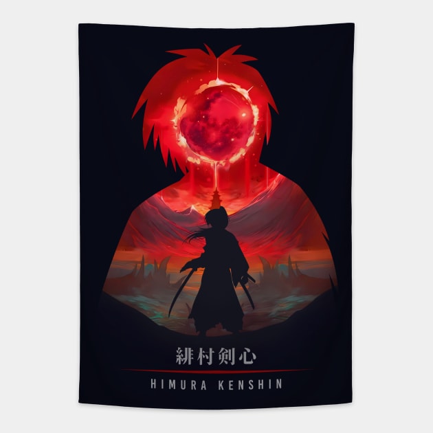 Samurai X - Bloody Illusion Tapestry by The Artz