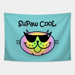 SuPaw CooL - pastel rainbow Tapestry