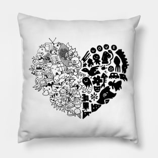 Heart Doodle Pillow