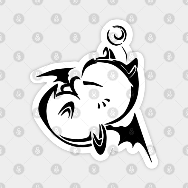 Moogle outline Magnet by DRKNT