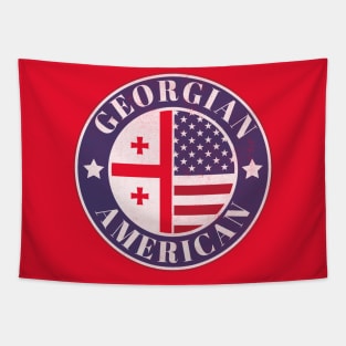 Proud Georgian-American Badge - Georgia Flag Tapestry