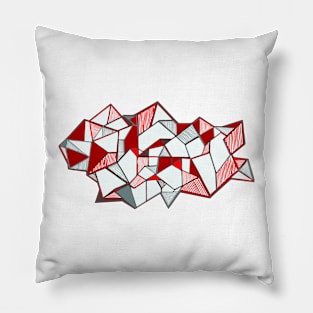 Geometric cool and modern red triangles Pillow