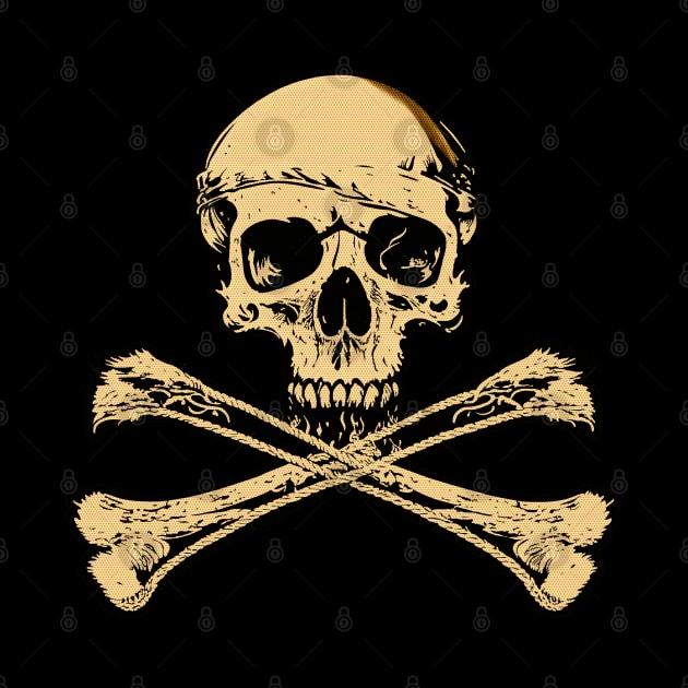 Skull, ropes and bones Jolly Roger by Monkey Business Bank