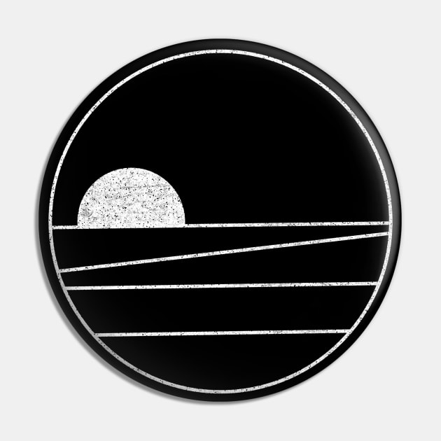 Mr Blue Sky / Minimalist Graphic Artwork Design Pin by saudade