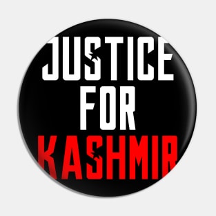 Justice For Kashmir Lockdown By India We Stand With Kashmir Pin