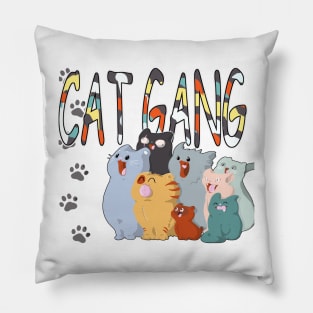 cat gang Pillow