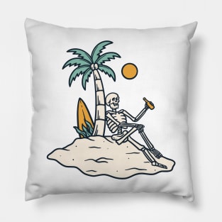Relaxed Skull Holiday Pillow