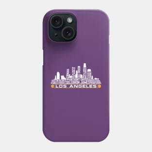 Los Angeles Basketball Team 23 Player Roster, Los Angeles City Skyline Phone Case