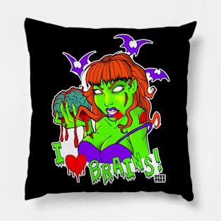 I Love Brains! Pillow