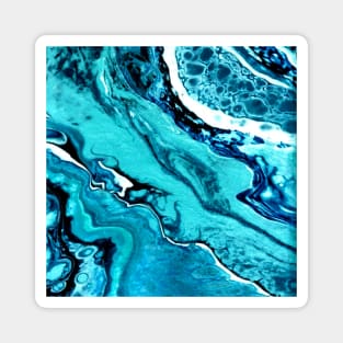 Turquoise Teal Blue - Art Magnet