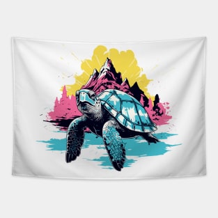 Colorful Sea Turtle Tapestry