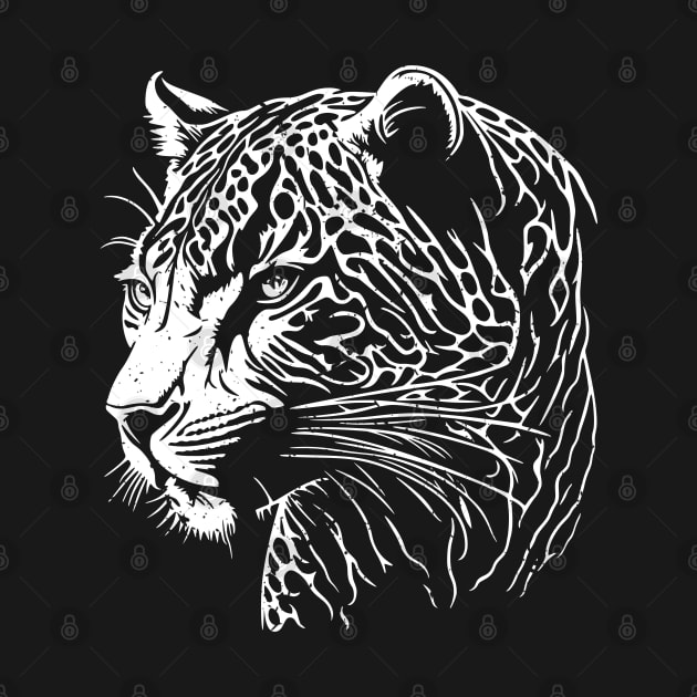 Leopard Head - Distressed by NeverDrewBefore