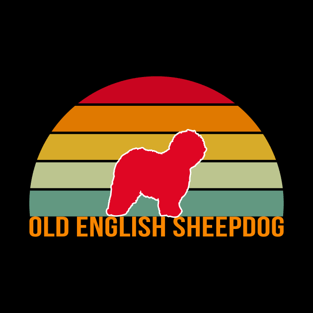 Old English Sheepdog Vintage Silhouette by khoula252018