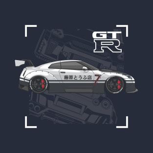 Godzilla GTR black white T-Shirt