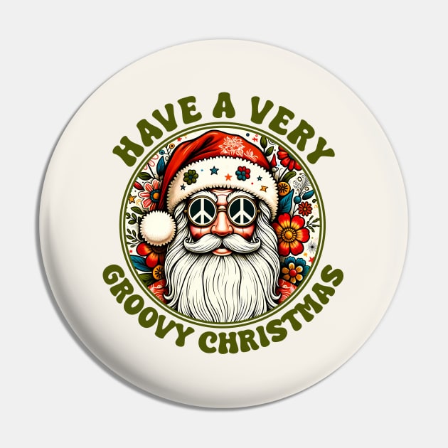 Have a Very Groovy Christmas Pin by Nessanya
