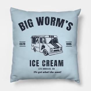 Big Worm’s Ice Cream Vintage Pillow