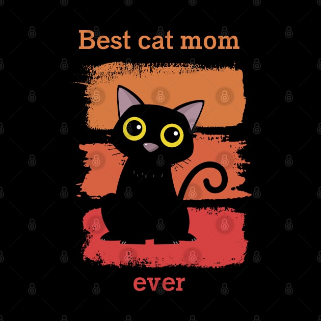 Cat t shirt - Best cat mom ever by hobbystory