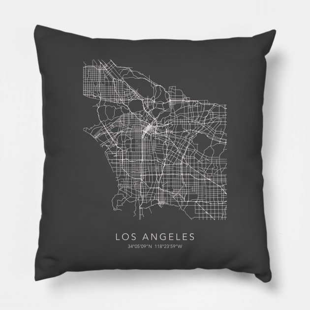 Los Angeles Map Pillow by Dennson Creative