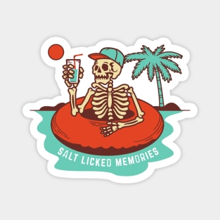 Salt Licked Memories Vintage Skeleton Magnet