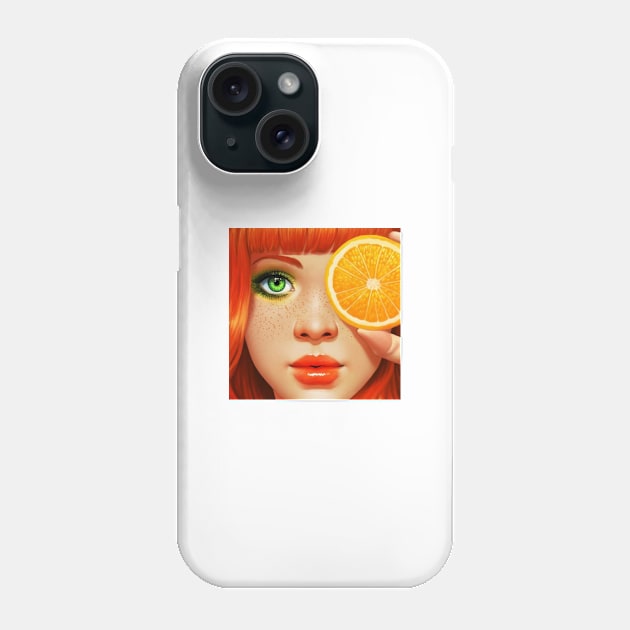 orange hair survivor Phone Case by krazykruch